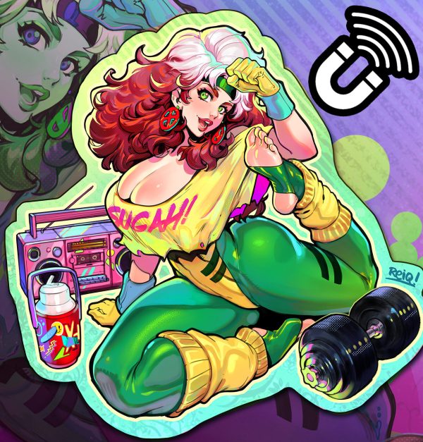 X-Men Rogue 80 s Rad Workout MAGNET For Cheap