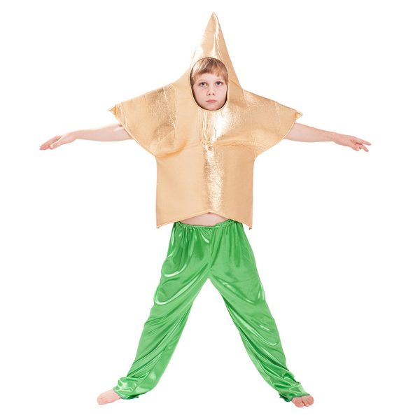 Kids Halloween Shiny Gold Star Cosplay Dance Costume Children s Star Show Stage Costume Hot on Sale - Image 2