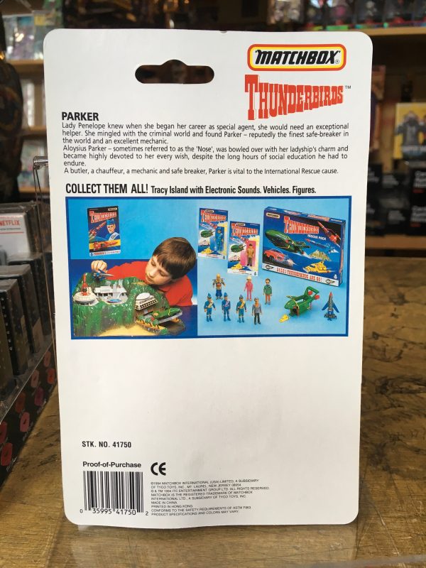 Thunderbirds : Parker w  Bag Figure Mint On Card (Matchbox 1994) Online - Image 2