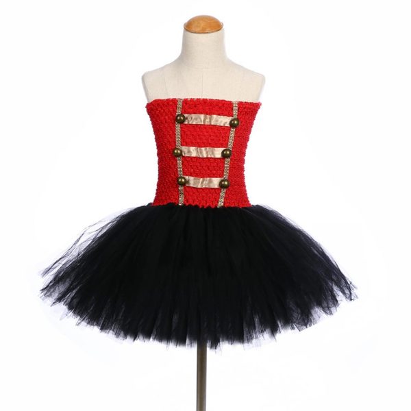 Girls Royal Honour Guard Tutu Dress with Headband Fancy Cosplay Tutu Dress Tulle Costume Outfit Discount