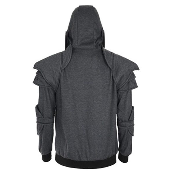 Men Medieval Hooded Sweatshirts Warrior Soldier Knight Mask Armor Knee Hoodies Long Sleeve Tracksuits Online Sale - Image 3
