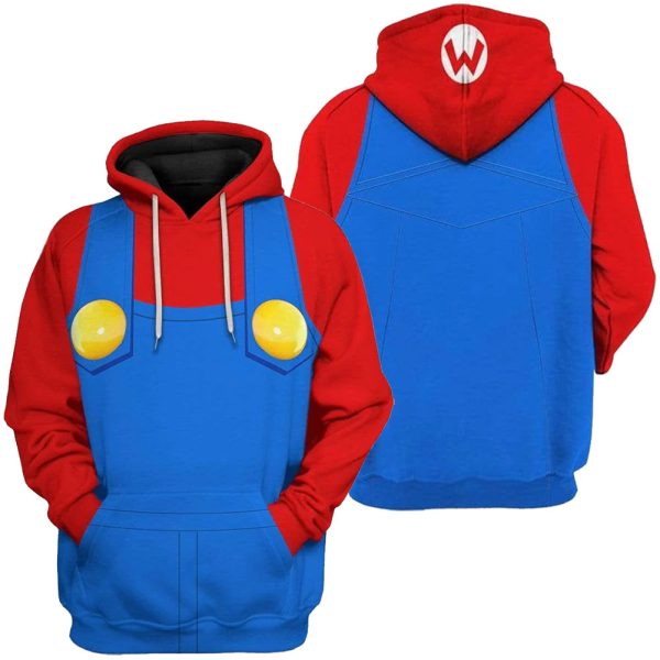 Super Mario Bros - Mario Cosplay Hoodie Printed Hooded Sweatshirt Men Women Casual Pullover Streetwear Supply - Image 3