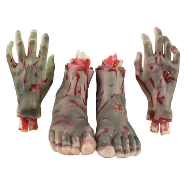 Halloween Decoration Props Fake Cut Off Bloody Broken Hand Foot For Discount