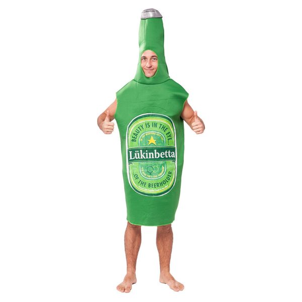 Halloween Men Lightweight Beer Bottle Fancy Cosplay Costume Discount