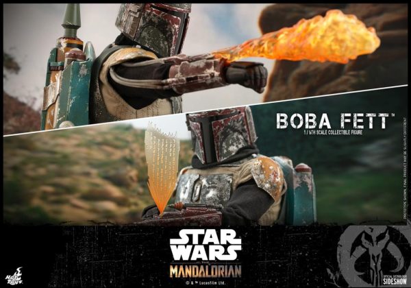 The Mandalorian TMS033 Boba Fett 1 6th Scale Collectible Figure Hot Toys Mint Brand New For Sale - Image 3