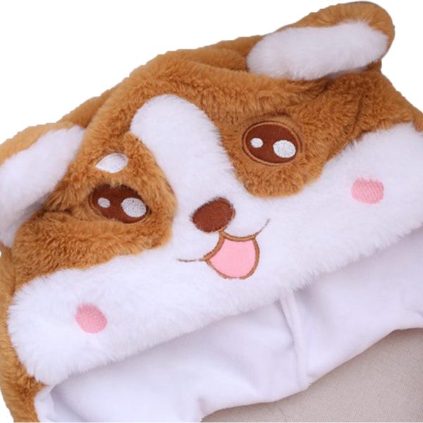 Funny Plush Corgi Hat Cap Party Gift Halloween Christmas Novelty Party Dress up Cosplay Online Sale - Image 2