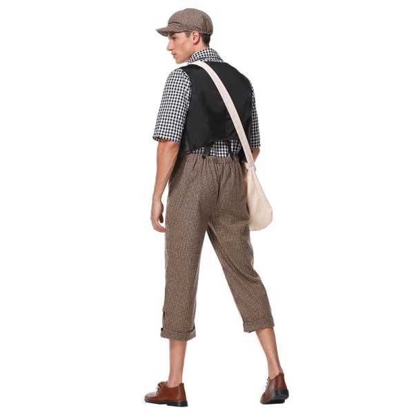 Men Halloween Newsie Cosplay Costume Fancy Stage Performance Outfit Online now - Image 3