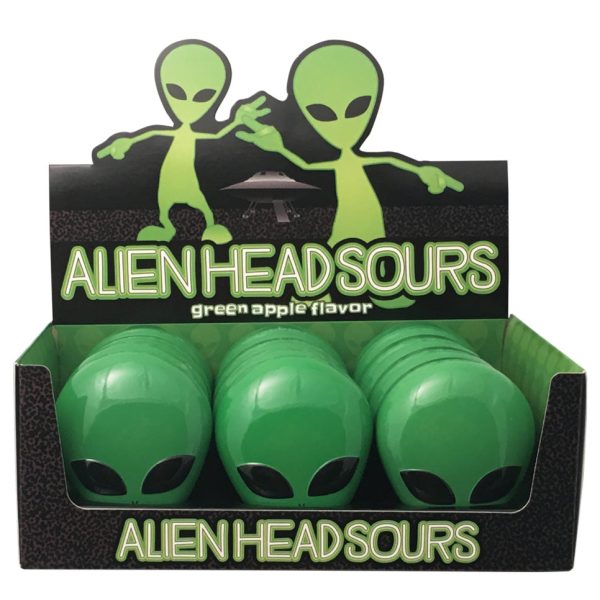 Alien Head Sours Tin W  Candy Online Hot Sale