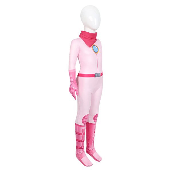The Super Mario Bros. Princess Peach Kids Girls Cosplay Costume Jumpsuit Outfits Halloween Carnival Party Suit For Discount - Image 2