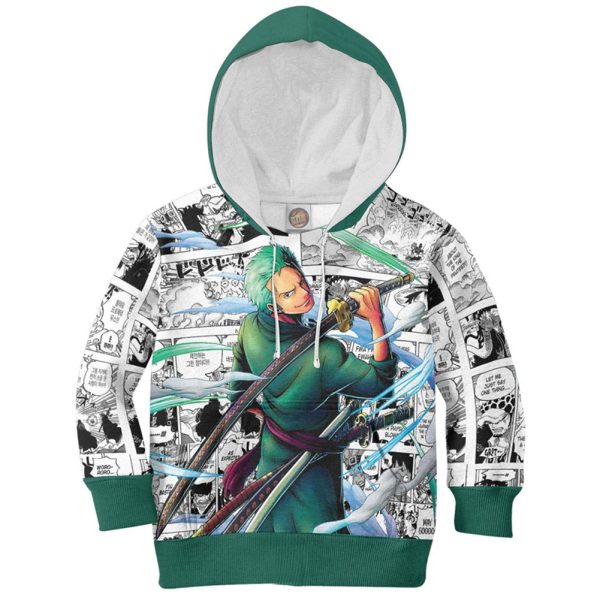 One Piece Roronoa Zoro Kids Cosplay Hoodie 3D Printed Hooded Sweatshirt Casual Streetwear Pullover Discount
