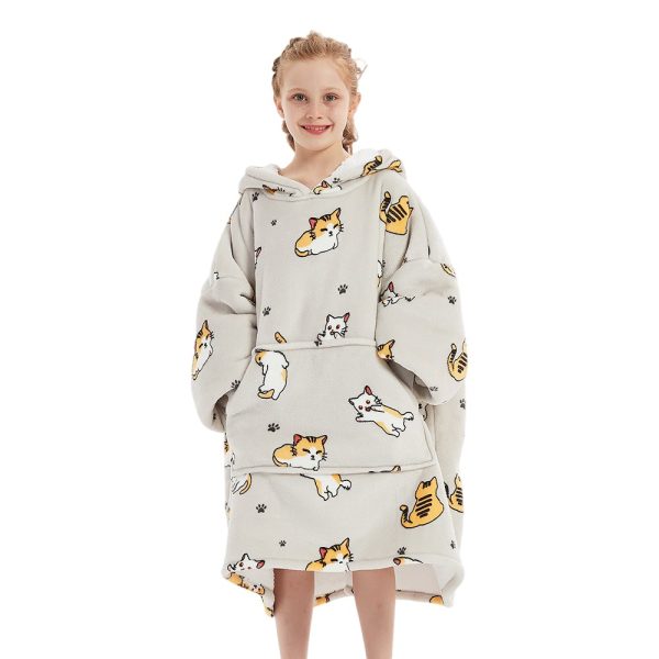 Kids Animal Series Wearable Hoodie Blankets Oversized Lightweight Warm Cozy Blanket Hoodie Sweatshirt Online Sale