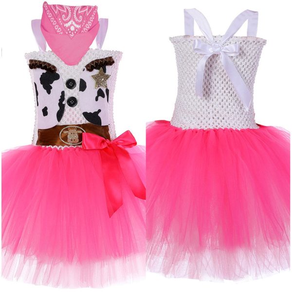 Kids Children Cowgirl  TuTu dress Cosplay Costume Outfits Fantasia Halloween Carnival Party Disguise Suit Hot on Sale - Image 4