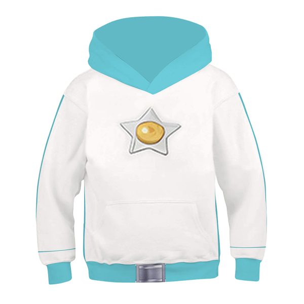 The Super Mario Bros. Peach Blue Cosplay Hoodie 3D Printed Hooded Sweatshirt Kids Children Casual Streetwear Pullover Supply
