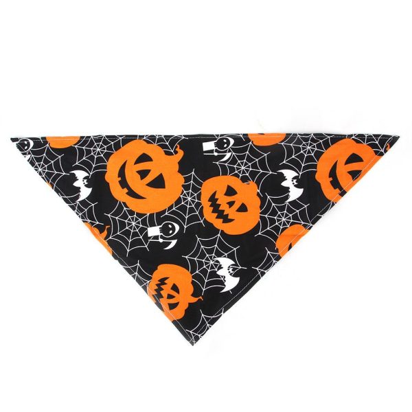 2PCs Pet Bandanas Scarf Adjustable Collar Saliva Towel for Dogs Cats Halloween Christmas Pet Accessories For Sale - Image 4