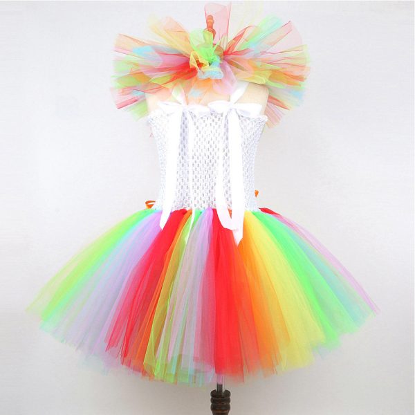 Kids Girls Clown Cosplay Costume Outfits Halloween Carnival Party Suit Fashion - Image 3