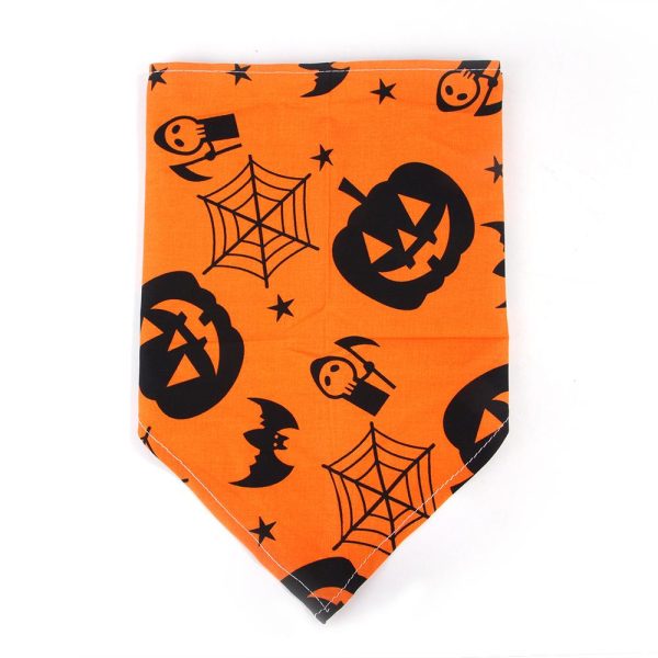 2PCs Pet Bandanas Scarf Adjustable Collar Saliva Towel for Dogs Cats Halloween Christmas Pet Accessories For Sale - Image 2