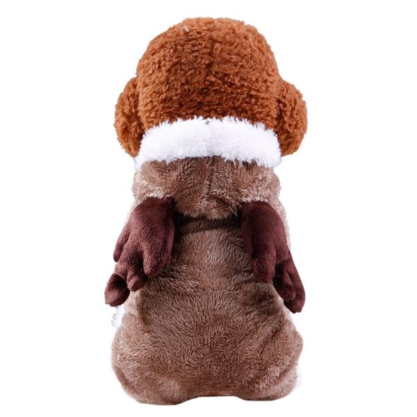 Pet Christmas Clothes Puppy Kitten Winter Warm Clothes Christmas Reindeer Role-playing Funny Dress Up Clothes Fashion - Image 5