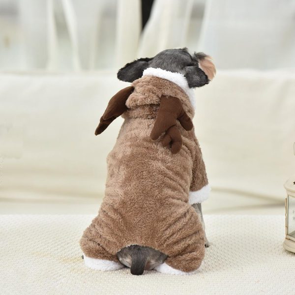 Pet Christmas Clothes Puppy Kitten Winter Warm Clothes Christmas Reindeer Role-playing Funny Dress Up Clothes Fashion - Image 3