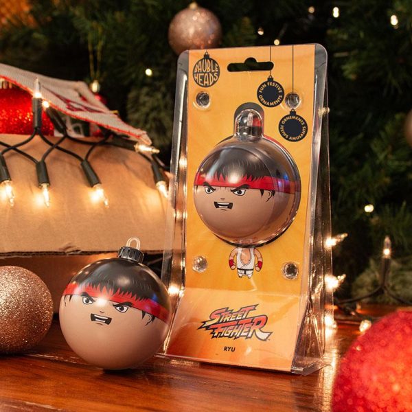 BAUBLE HEADS STREET FIGHTER ‘RYU’ CHRISTMAS DECORATION   ORNAMENT For Sale