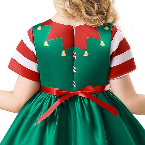 Girls Christmas Snow Elf Dress Cosplay Costume Outfits Halloween Carnival Party Suit Fashion - Image 4