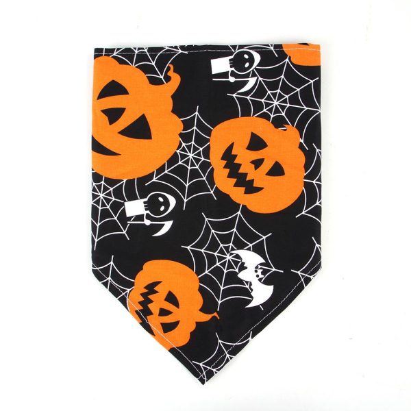 2PCs Pet Bandanas Scarf Adjustable Collar Saliva Towel for Dogs Cats Halloween Christmas Pet Accessories For Sale - Image 3