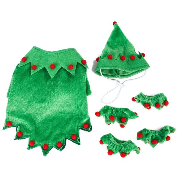 Pet Christmas Clothes Puppy Kitten Winter Warm Clothes Christmas Elf Role-playing Funny Dress Up Clothes For Cheap - Image 2