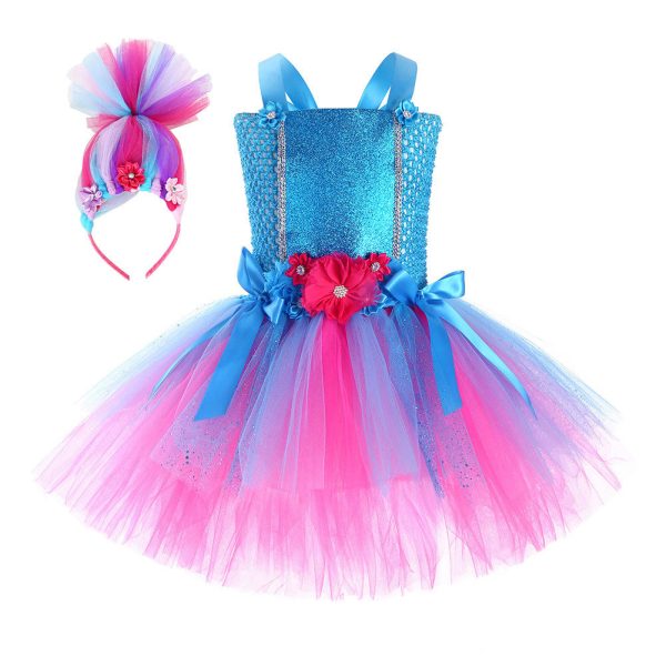 Girls Cosplay Costume Kids Tutu Dress Outfits Fantasia Halloween Carnival Party Disguise Suit For Sale