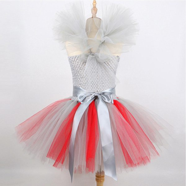 Kids Girls Clown TuTu Dress Cosplay Costume Outfits Halloween Carnival Party Suit For Discount - Image 5