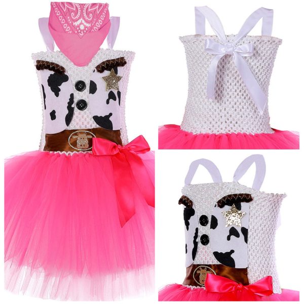 Kids Children Cowgirl  TuTu dress Cosplay Costume Outfits Fantasia Halloween Carnival Party Disguise Suit Hot on Sale - Image 5